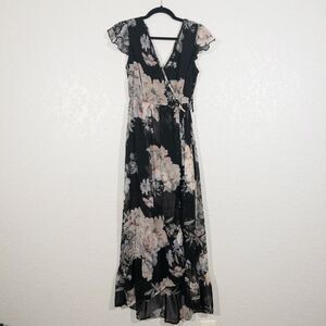 Band of Gypsies Black Floral Maxi Dress